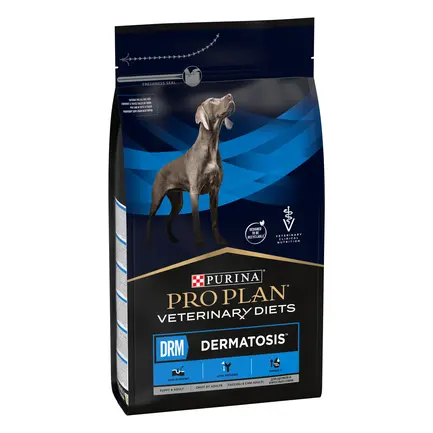 Сухий дієтичний корм PRO PLAN VETERINARY DIETS DRM Dermatosis для цуценят та дорослих собак для підтримання функції шкіри при дерматозах та надмірному випадінні шерсті 3 кг: додаткове фото 3