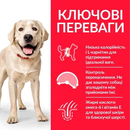 Hill’s Science Plan Adult Light Large Breed Сухий корм для схильних до зайвої ваги дорослих собак великих порід, з куркою, 14 кг — Фото 1