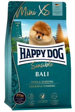 Сухий корм Happy Dog Sensible Mini XS Bali для собак дрібних та дуже дрібних порід (вагою до 5 кг) з куркою та куркумою, 1,3 кг