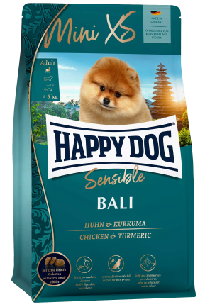 Сухий корм Happy Dog Sensible Mini XS Bali для собак дрібних та дуже дрібних порід (вагою до 5 кг) з куркою та куркумою, 300 г