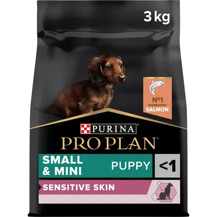 Сухий корм PRO PLAN Small&Mini Puppy <1 Sensitive Skin для цуценят дрібних порід з чутливою шкірою з лососем 3 кг: додаткове фото 3