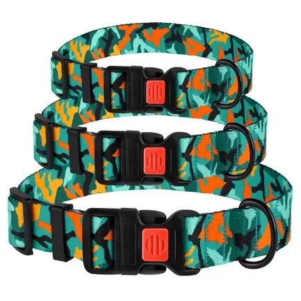 Нашийник для Собак BronzeDog Urban Camo Нейлоновий з Пластиковою Пряжкою Зелений M: додаткове фото 2