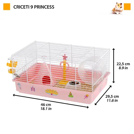 Ferplast CAGE CRICETI 9 PRINCESS WH(x1) Клітка для хом'яків з декором: додаткове фото 2