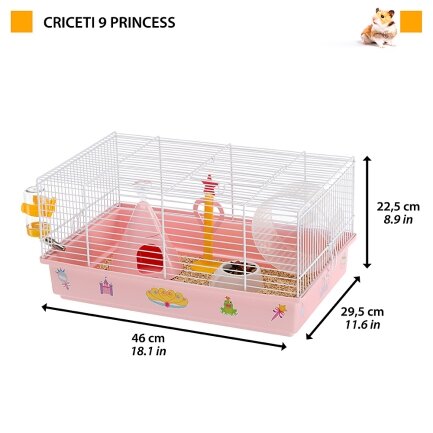 Ferplast CAGE CRICETI 9 PRINCESS WH(x1) Клітка для хом&#039;яків з декором — Фото 1