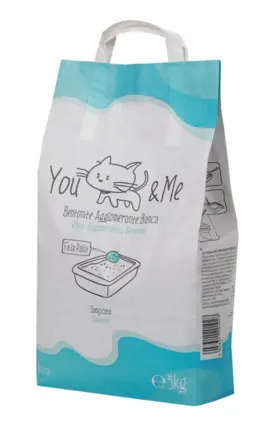 Бентонітовий наповнювач You and me для котів, без аромату, 5 кг