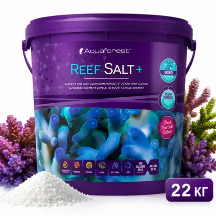 Сіль морська для SPS та LPS коралів Aquaforest Reef Salt Plus 22 кг з підвищеним Ca, Mg та KH: додаткове фото 4