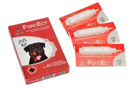 ФорсЕкт (ForcEct) протипаразитарні краплі для собак та цуценят 30-40 кг, 8,0 мл, MODES, ціна за 1 піпетку