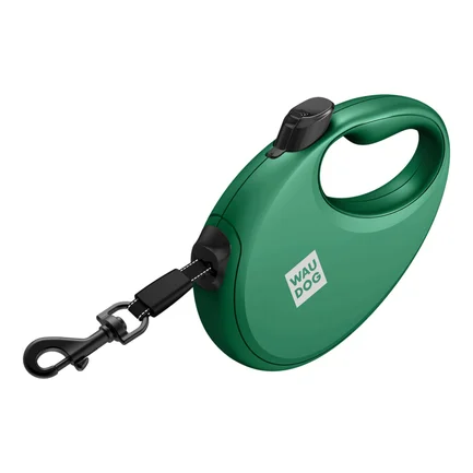 Повідець-рулетка для собак WAUDOG R-leash з контейнером для пакетів, світловідбивна стрічка, M, до 20 кг, 5 м, зелений: додаткове фото 5