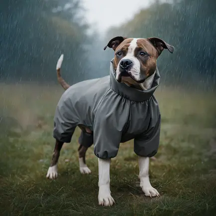 Дощовик для собак WAUDOG Clothes, водонепроникний, M47, В 69-72 см, С 47-50 см, сірий: додаткове фото 4