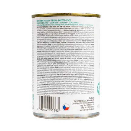 Вологий корм Brit Mono Protein Tuna & Sweet Potato для собак, з тунцем і бататом, 400 г: додаткове фото 3
