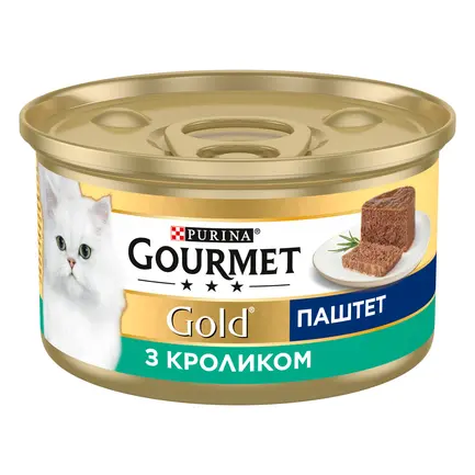 Вологий корм GOURMET Gold для дорослих котів паштет з кроликом 85 г: додаткове фото 2