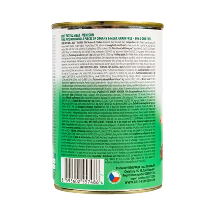 Вологий корм Brit Care Pate & Meat для собак, з олениною, 400 г: додаткове фото 4