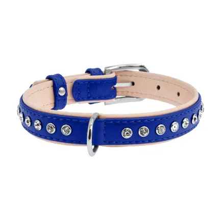 Нашийник "CoLLaR brilliance" зі стразами преміум класу (ширина 20мм, довжина 30-39см) синій: додаткове фото 2