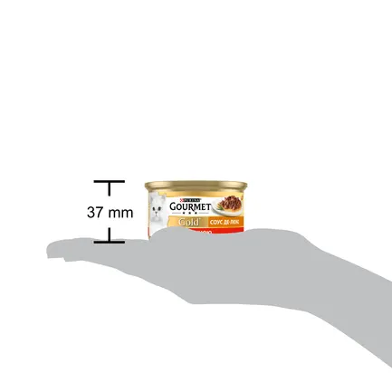Вологий корм GOURMET Gold "Соус Де-Люкс" для дорослих котів шматочки в соусі з яловичиною 85 г: додаткове фото 4