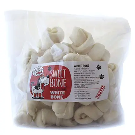 Ласощі Sweet Bone Кістка біла дута Дента 8 шт / упак, 450 г