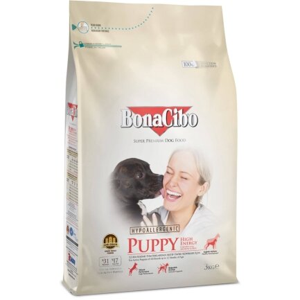 BonaCibo Puppy High Energy Chicken&amp;Rice with Anchovy 3 kg