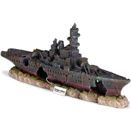 Декорація затонулий корабель Kruger Meier Battleship 23x5x11см (24411): додаткове фото 4