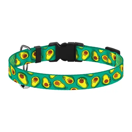 Нашийник для Котів BronzeDog Urban Fruits Нейлоновий з Пластиковою Пряжкою та Дзвіночком Авокадо XS: додаткове фото 3