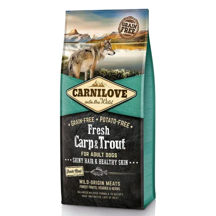 Сухий корм Carnilove Fresh Carp & Trout для дорослих собак всіх порід, риба, 12 кг