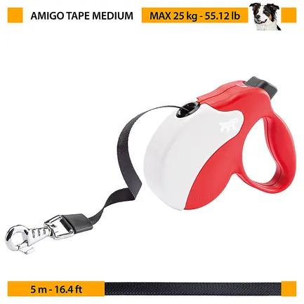 Ferplast AMIGO M TAPE BLACK Рулетка-поводок зі стрічкою: додаткове фото 2
