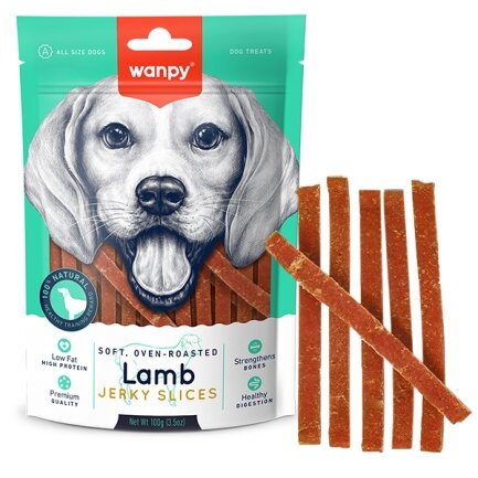 Wanpy Soft Lamb Jerky Slices ВАНПІ ФІЛЕ ЯГНЯ В’ЯЛЕНЕ СЛАЙСИ ласощі для собак 0,1 кг