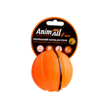 Іграшка AnimAll Fun тренувальний м'яч для собак, 5 см, помаранчева