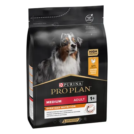 Сухий корм PRO PLAN Medium Adult 1+ Everyday Nutrion для дорослих собак середніх порід з куркою 3 кг: додаткове фото 2
