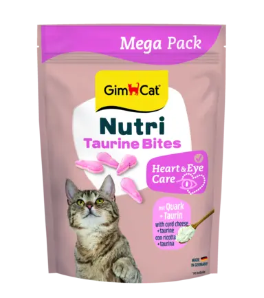 Вітаміни GimCat NUTRI TAURINE BITES QUARK для котів із сиром і таурином 425г: додаткове фото 2