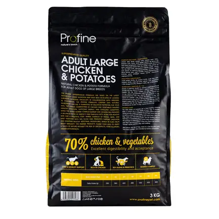 Сухий корм Profine Adult Large для дорослих собак великих порід, з куркою та картоплею, 3 кг: додаткове фото 5