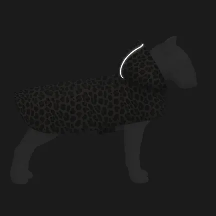 Дощовик-накидка з капюшоном для собак WAUDOG Clothes, малюнок "Леопард", M, А 40-43 см, B 52-62 см, С 33-42 см: додаткове фото 5