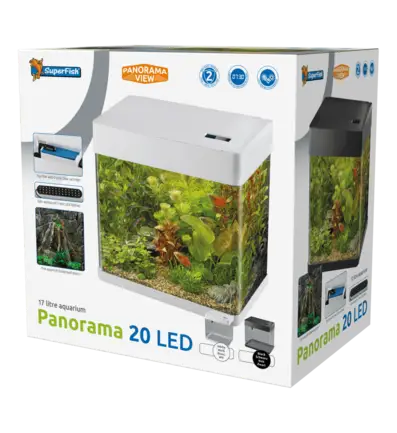Акваріум скляний - Superfish Panorama 20 LED BLACK (A4052030): додаткове фото 3