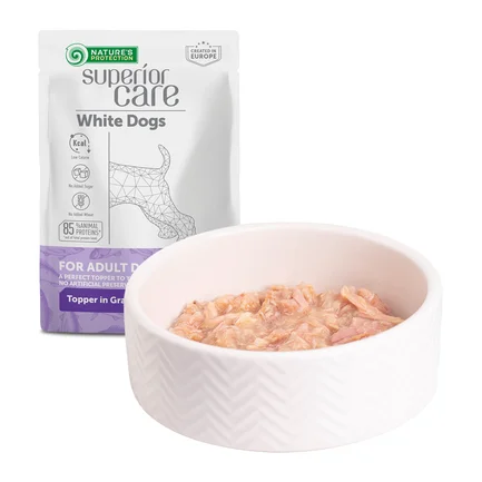 Nature's Protection Superior Care White Dogs Adult Tuna & Salmon Додатковий вологий корм для собак з білим забарвленням з тунцем і лососем, 70 г: додаткове фото 5