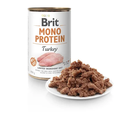 Вологий корм Brit Mono Protein Turkey для собак, з індичкою, 400 г: додаткове фото 2