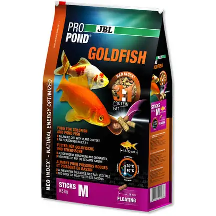 Корм в формі паличок JBL ProPond Goldfish M для середніх і великих золотих рибок, 400 г
