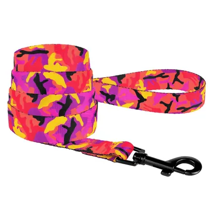 Повідець для Собак BronzeDog Urban Camo Нейлоновий Рожевий M
