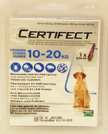 Merial Certifect (Сертифект) Спот-он для собак, (10-20кг) моно пипетка.