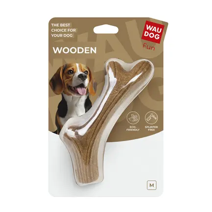 Іграшка для собак WAUDOG Fun Wooden Ріг, M, 19 см: додаткове фото 2