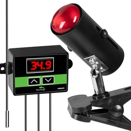 Світильник з затискної ручкою і термостатом ReptiSun Temperature Control 200W
