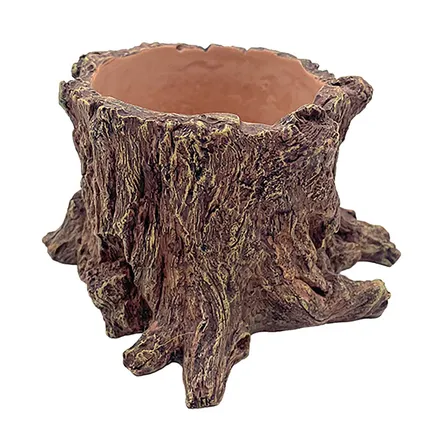 Декорація Hobby Wildwood Stump 15×14,5×9 см - декоративний пень, поїлка, горщик для тераріуму (40849): додаткове фото 7