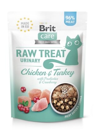 Ласощі для котів Brit Raw Treat Urinary Freeze-dried з куркою та індичкою, 40 г