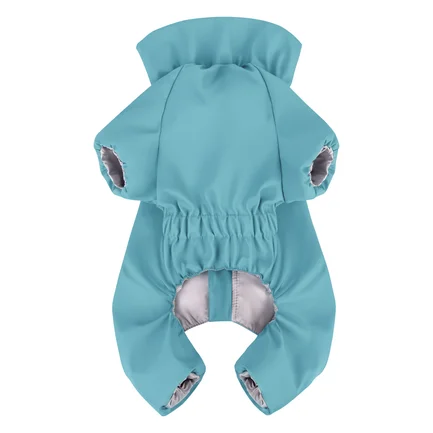 Дощовик для собак WAUDOG Clothes, водонепроникний, M45, В 55-60 см, С 37-40 см, блакитний: додаткове фото 3