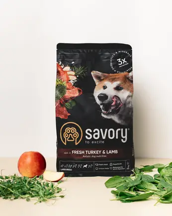 Сухий корм Savory Large для собак великих порід, зі свіжим ягням та індичкою, 3 кг: додаткове фото 6