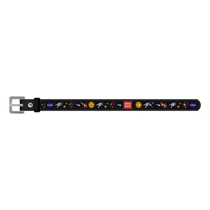 Браслет WAUDOG Design з малюнком "NASA", преміум шкіра, металева пряжка (ширина 15 мм, довжина 17-23 см) чорний: додаткове фото 2