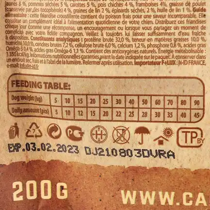 Ласощі Carnilove Dog Crunchy Snack для собак, скумбрія та малина, 200 г: додаткове фото 3