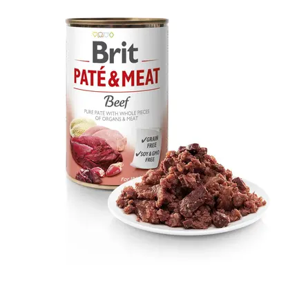 Вологий корм Brit Care Pate & Meat для собак, з яловичиною та індичкою, 400 г: додаткове фото 2