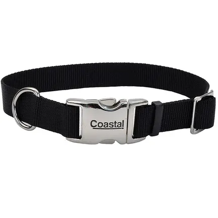 Coastal Metal Buckle КОСТАЛ МЕТАЛ нашийник для собак, 2.5х36-51cм Чорний