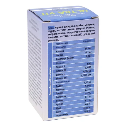 Ультра Віт Кальцій (Ultra Vit Calcium) вітамінно-мінеральні комплекси для собак та котів 140шт*0,5г, шт MODES: додаткове фото 4