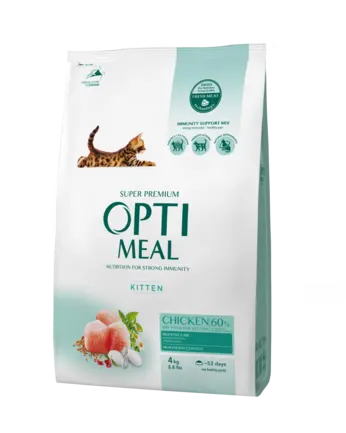 OPTIMEAL сухий корм для кошенят - курка 4 кг