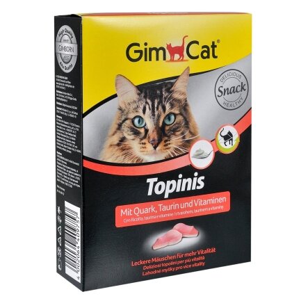 Вітаміни GimCat Topinis для котів, таблетки з сиром, 220 г — Фото 2