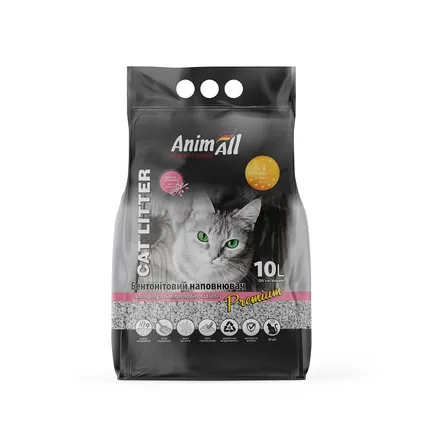 Бентонітовий наповнювач AnimAll Premium Baby Powder з ароматом дитячої пудри, для котів, 10 л